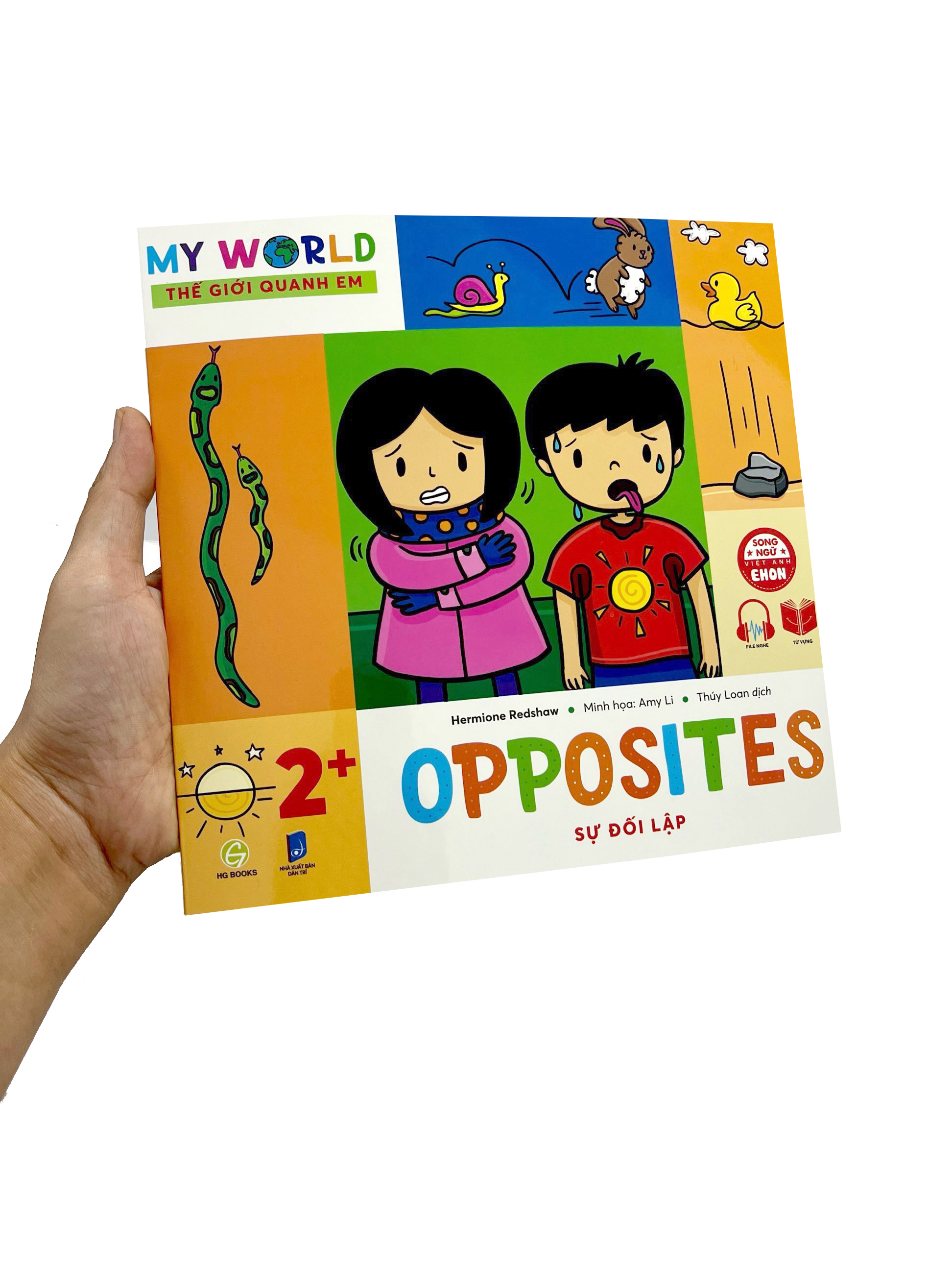 ehon song ngữ việt-anh - my world - thế giới quanh em - opposites - sự đối lập - Ảnh 7