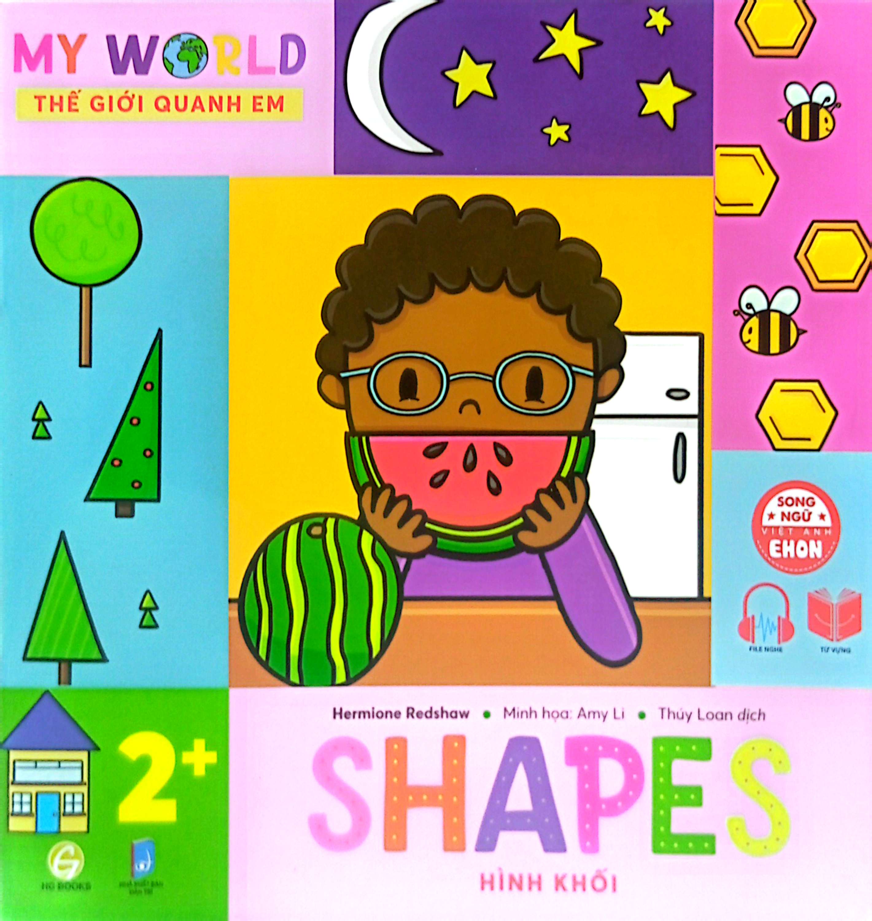 ehon song ngữ việt-anh - my world - thế giới quanh em - shapes - hình khối - Ảnh 2