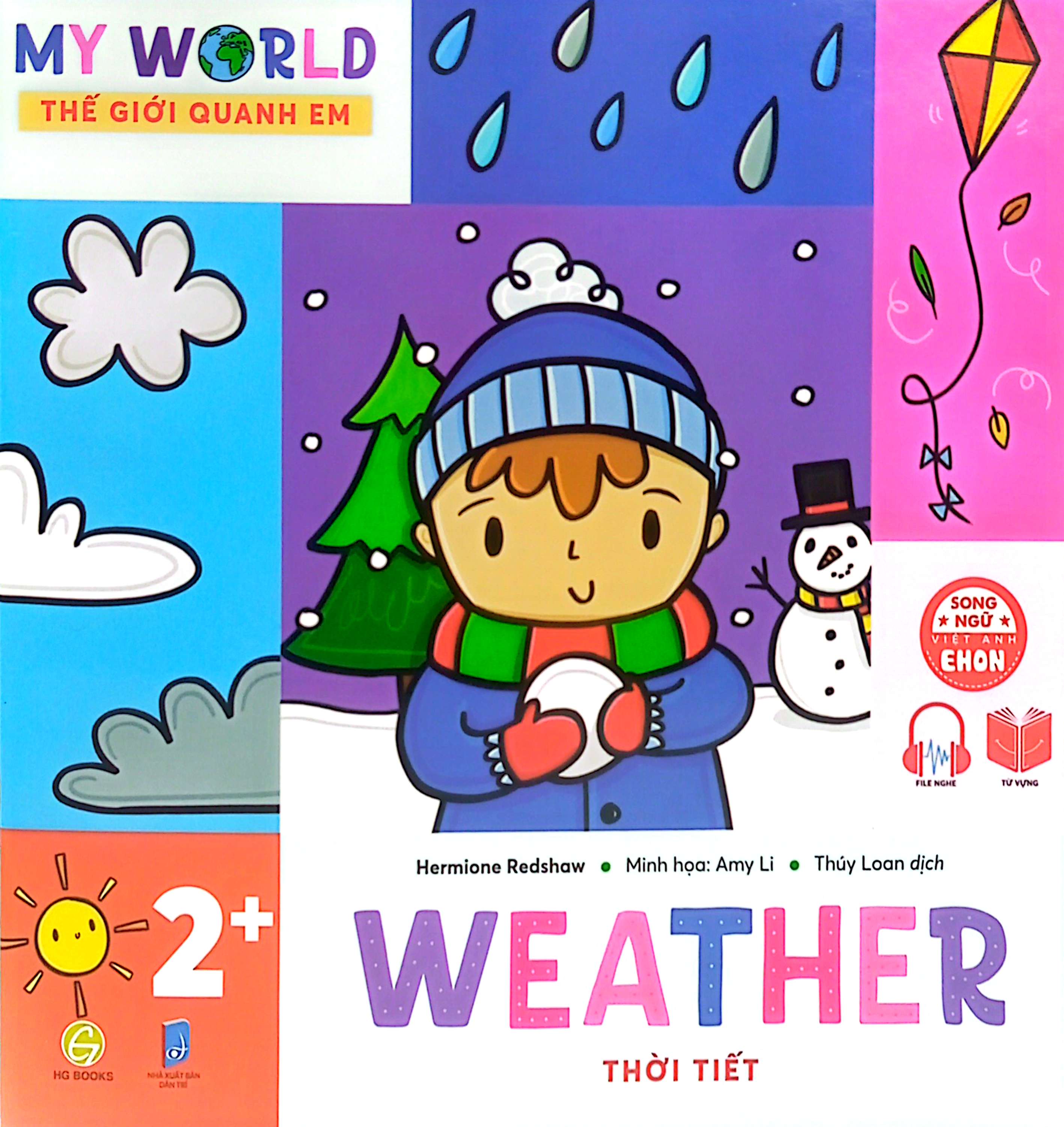 ehon song ngữ việt-anh - my world - thế giới quanh em - weather - thời tiết - Ảnh 2
