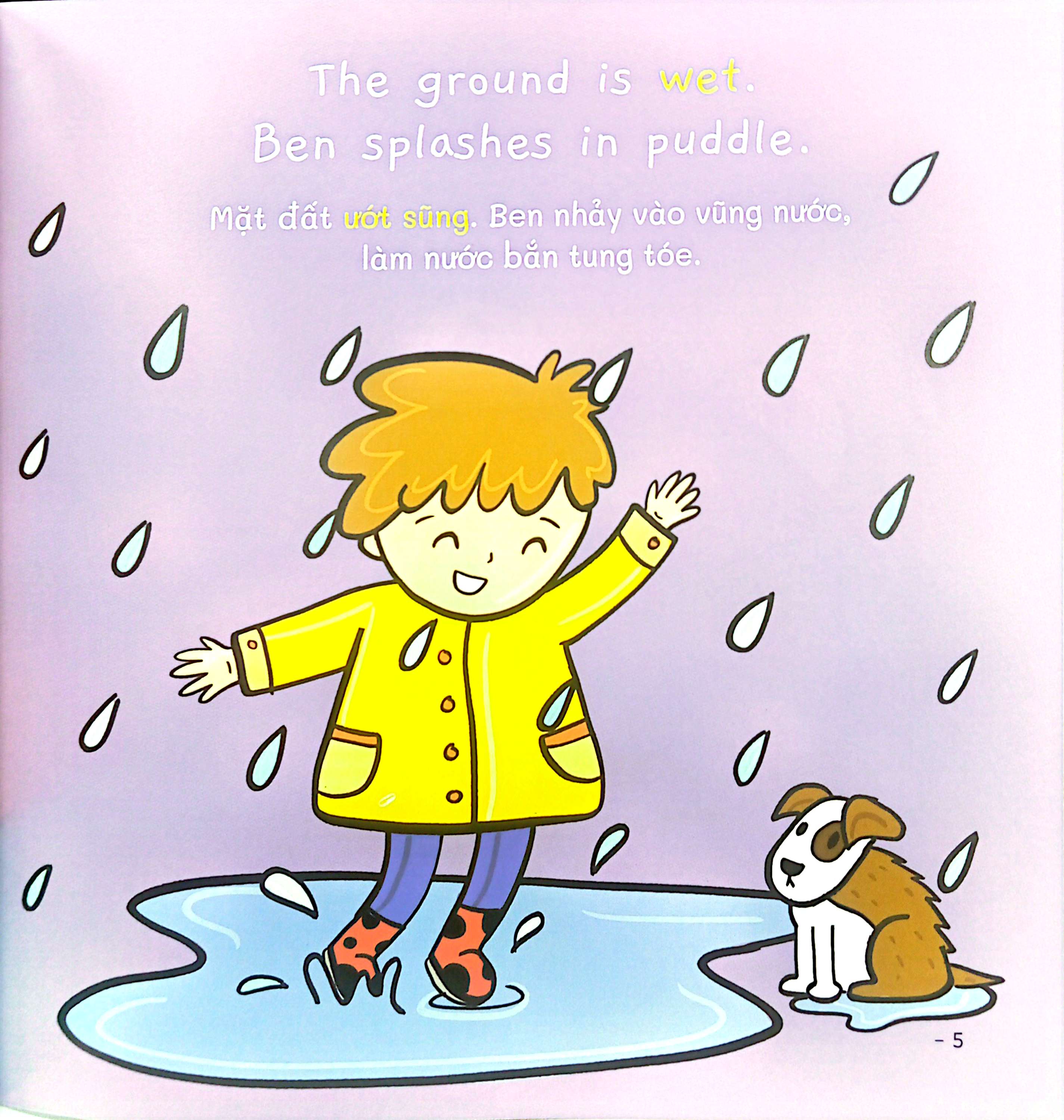 ehon song ngữ việt-anh - my world - thế giới quanh em - weather - thời tiết - Ảnh 5