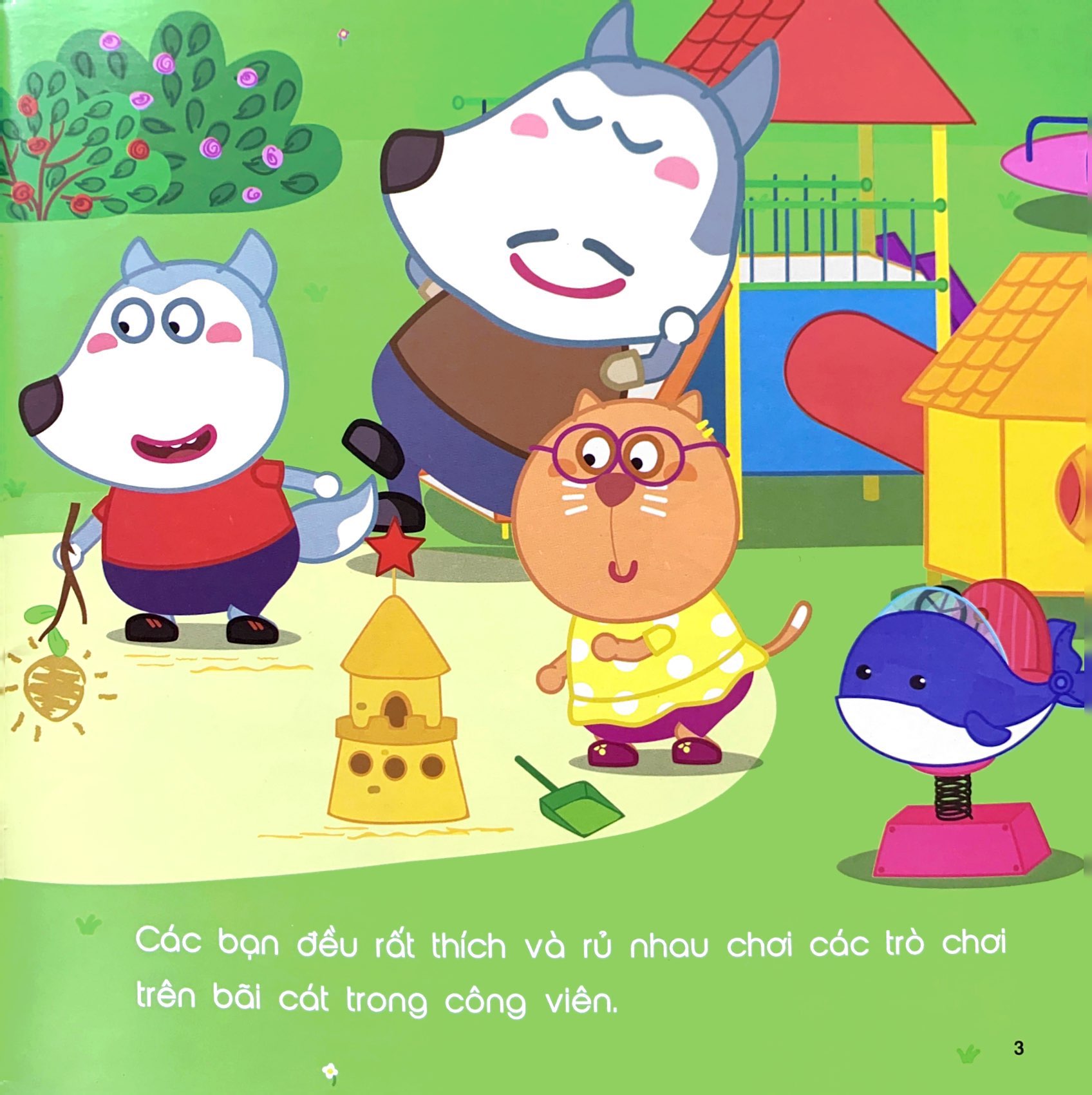 ehon wolfoo - ngoài sân chơi vui mê tơi - Ảnh 4