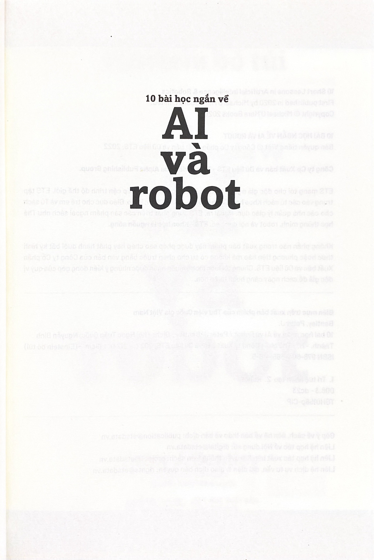 einstein bỏ túi - 10 bài học ngắn về: ai và robot - Ảnh 2