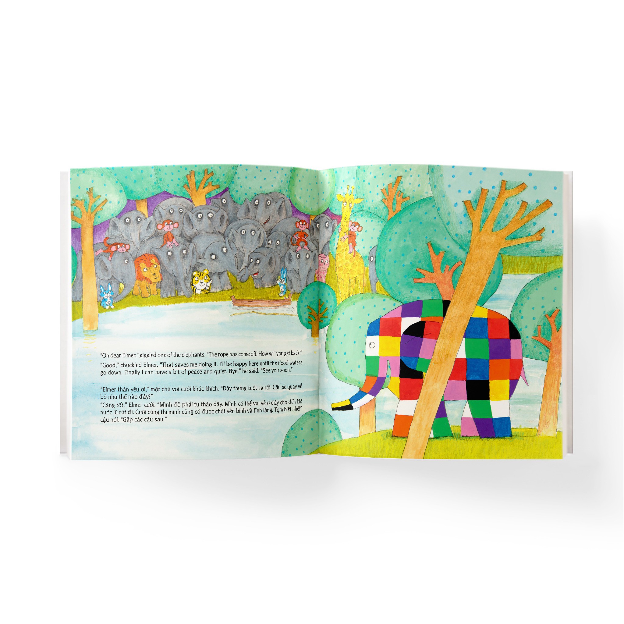elmer and the flood - elmer và cơn lũ - song ngữ anh-việt - Ảnh 5