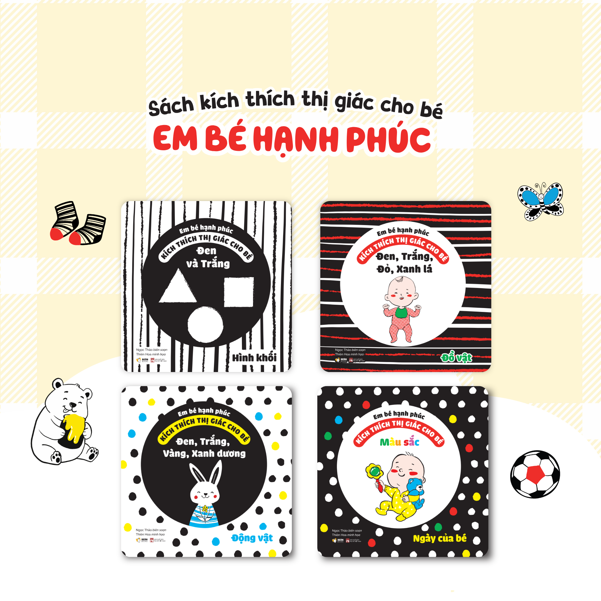 Em Bé Hạnh Phúc - Kích Thích Thị Giác Cho Bé - Màu Sắc - Ngày Của Bé - Bìa Cứng - Ảnh 4
