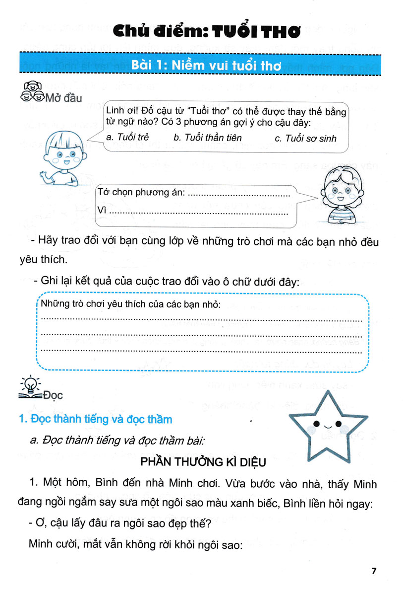 em học tiếng việt 3 - tập 1 (biên soạn theo chương trình giáo dục phổ thông mới - định hướng phát triển năng lực - dùng chung cho các bộ sgk hiện hành) - Ảnh 7