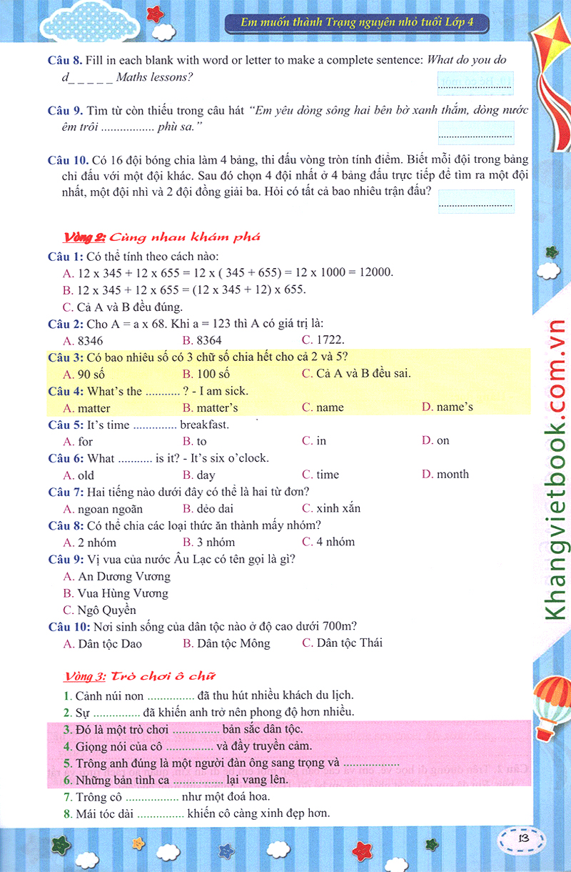 em muốn làm trạng nguyên nhỏ tuổi lớp 4 - Ảnh 12