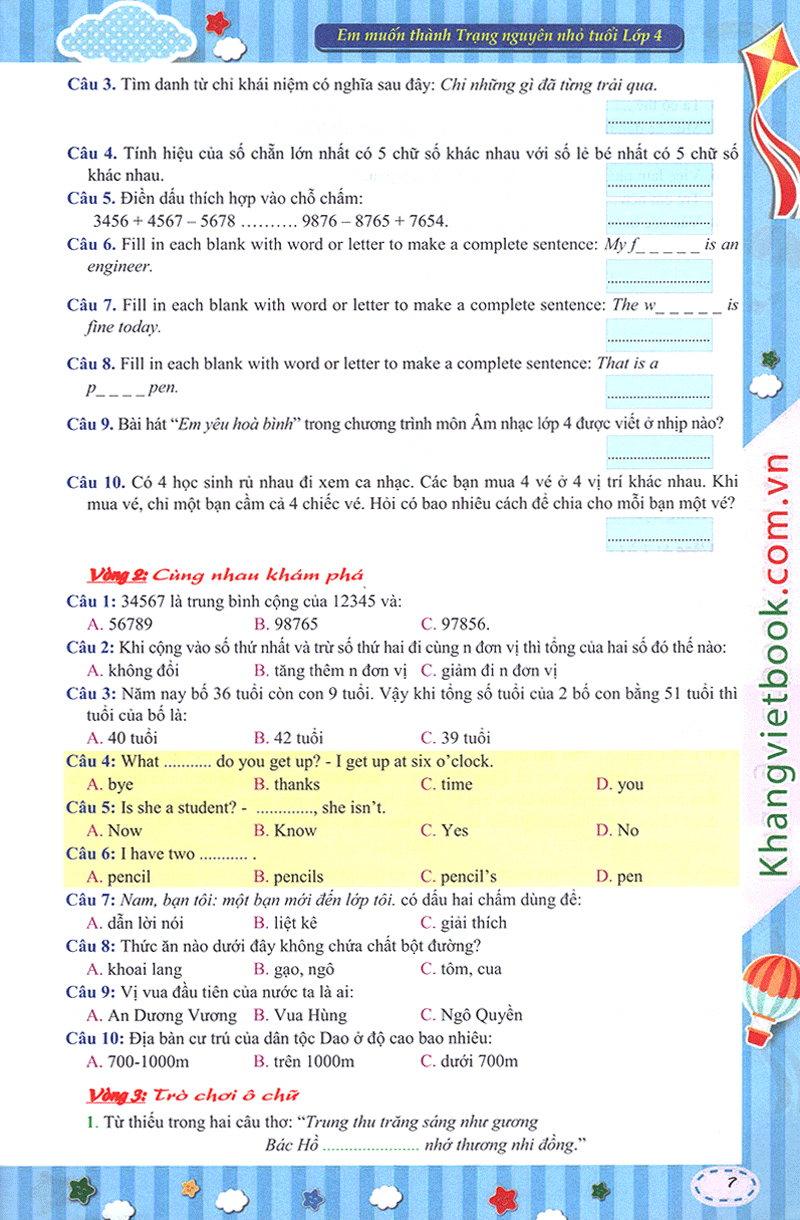 em muốn làm trạng nguyên nhỏ tuổi lớp 4 - Ảnh 6