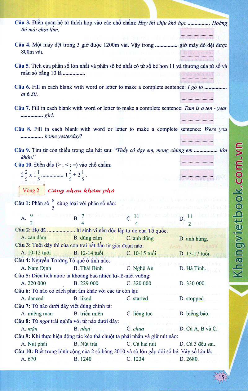 em muốn làm trạng nguyên nhỏ tuổi lớp 5 - Ảnh 15