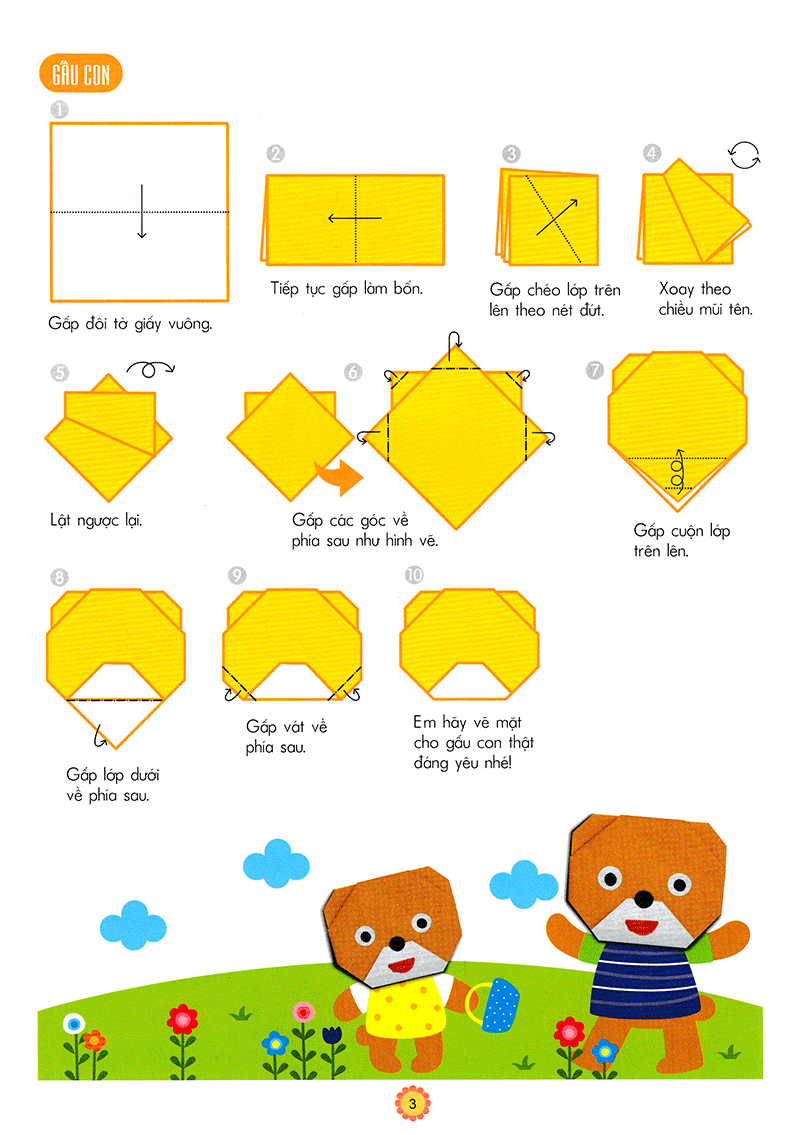 em tập gấp hình 3-4 tuổi - nâng cao (tái bản 2018) - Ảnh 5