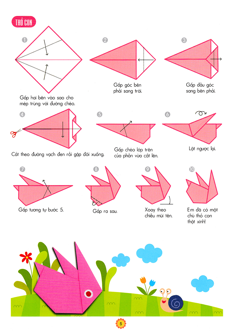 em tập gấp hình 3-4 tuổi - nâng cao (tái bản 2018) - Ảnh 7