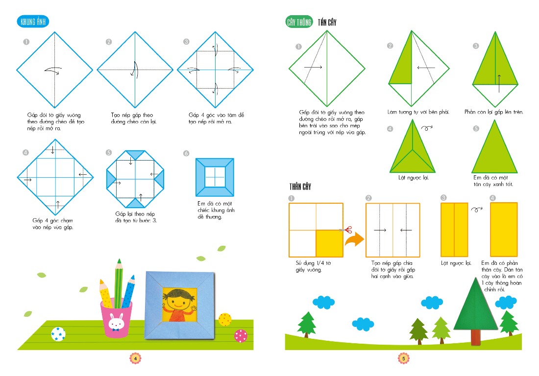 em tập gấp hình cơ bản (3-4 tuổi) (tái bản 2018) - Ảnh 2