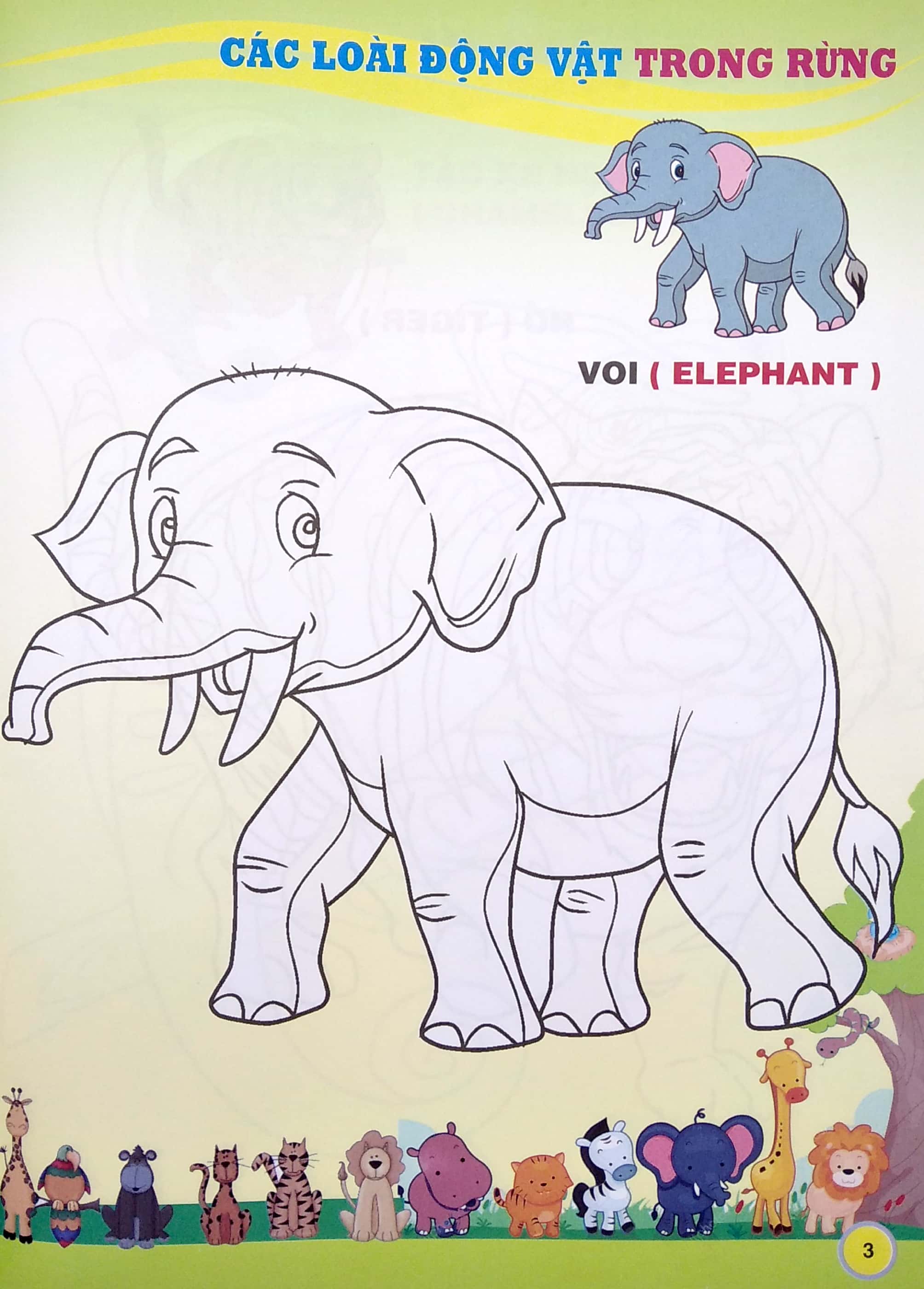 em tập tô màu - chủ đề: các loài động vật trong rừng - Ảnh 5