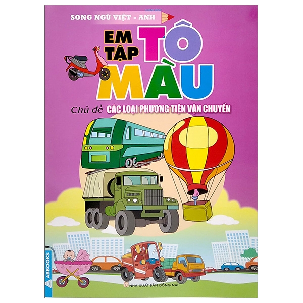 em tập tô màu - chủ đề: các loại phương tiện vận chuyển