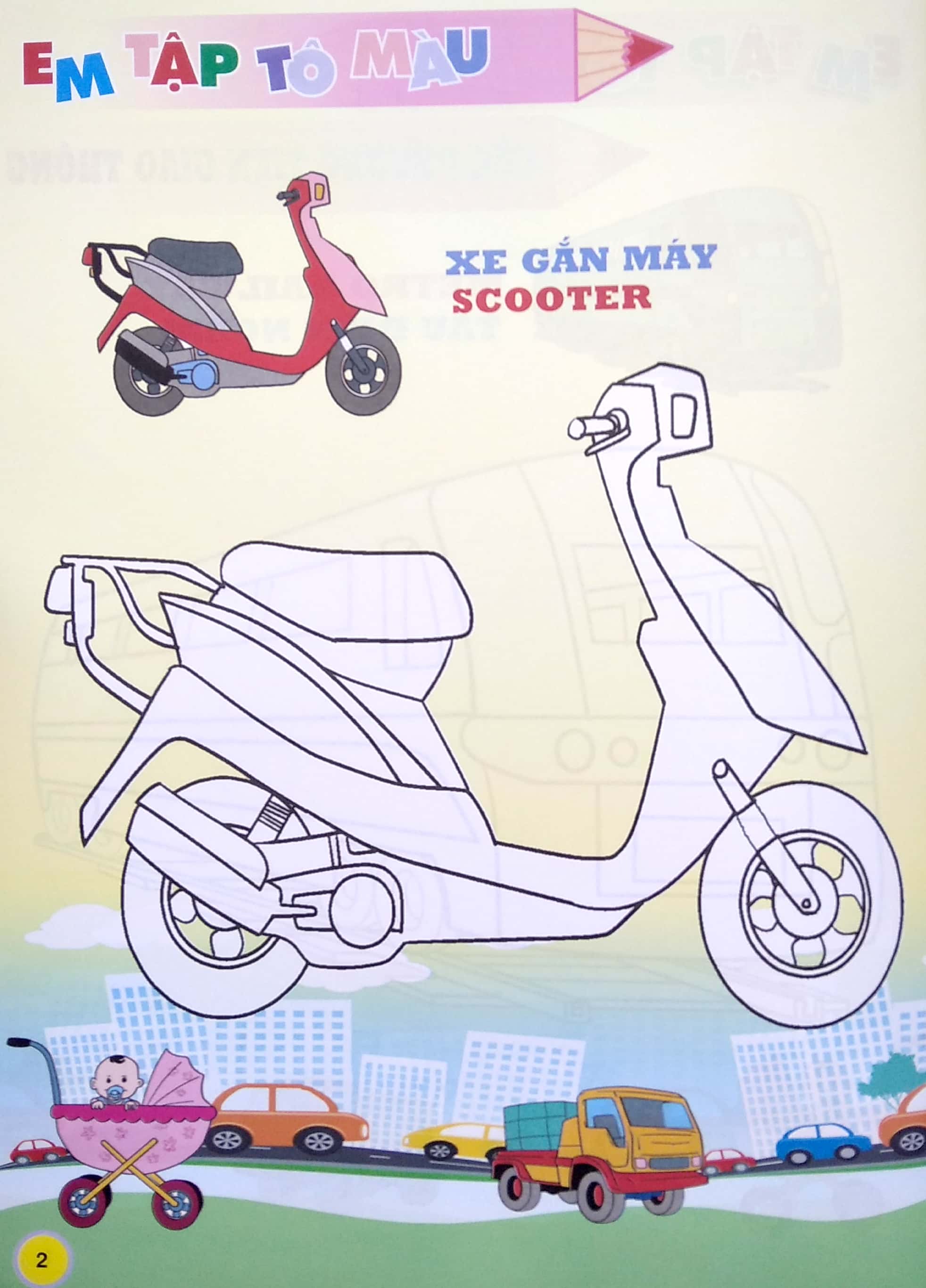em tập tô màu - chủ đề: các loại phương tiện vận chuyển - Ảnh 4