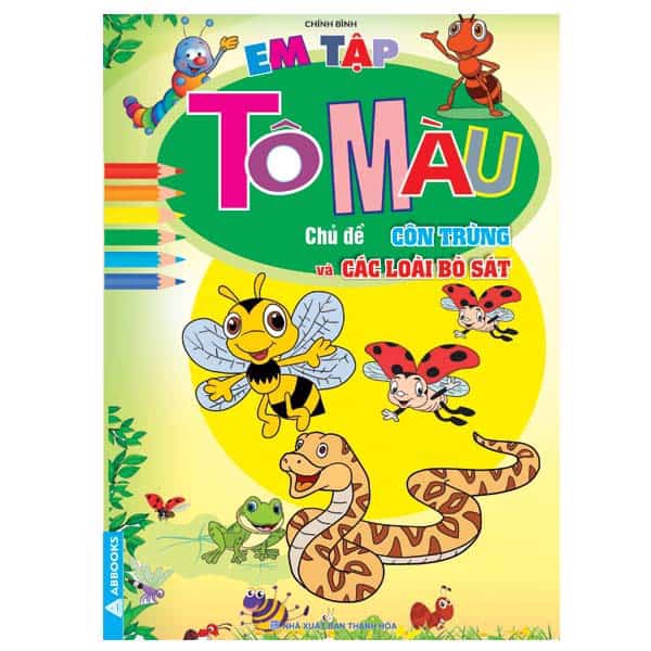em tập tô màu - chủ đề côn trùng và các loài bò sát - Ảnh 2