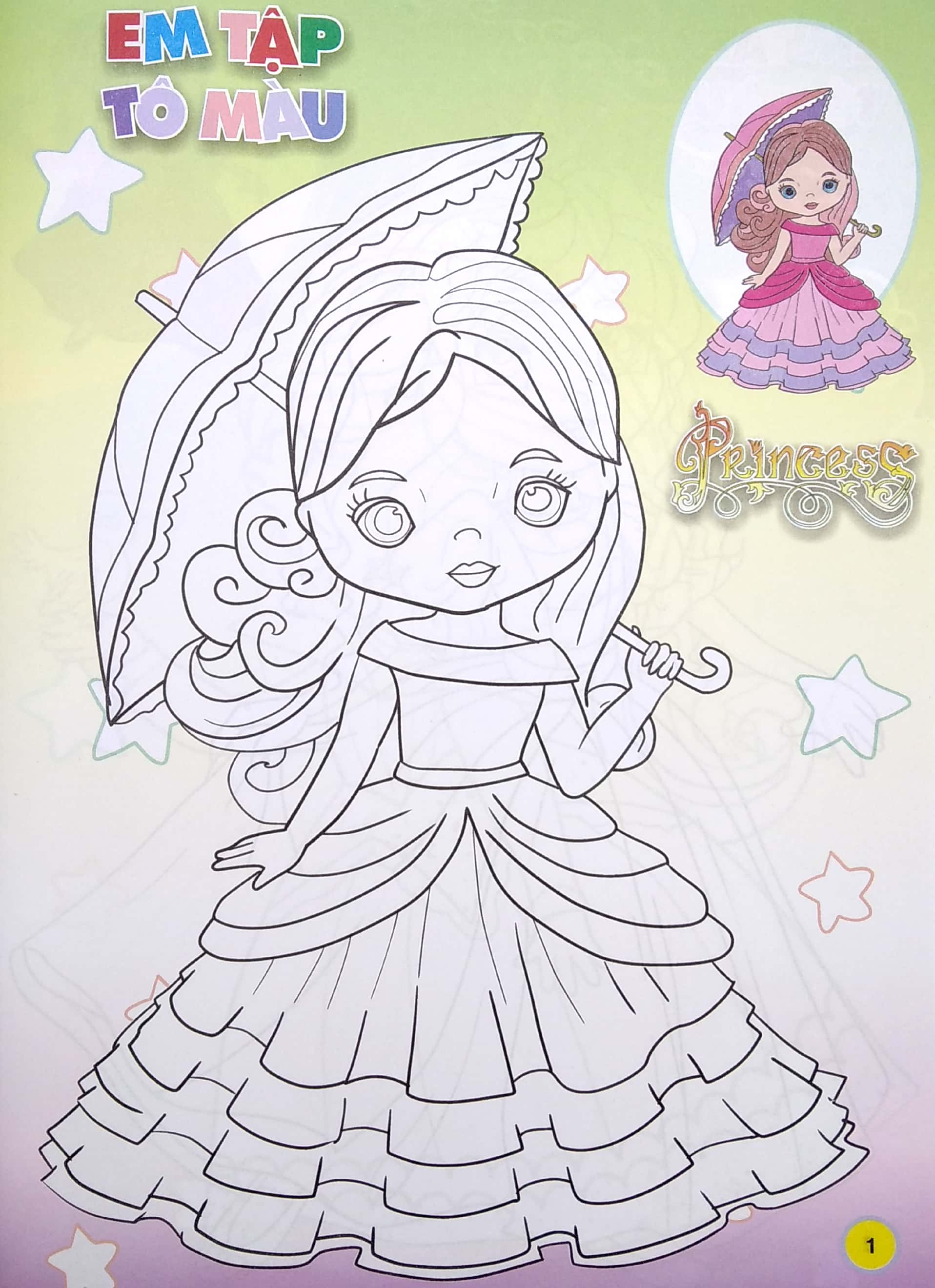 em tập tô màu - chủ đề công chúa diễm lệ - Ảnh 3