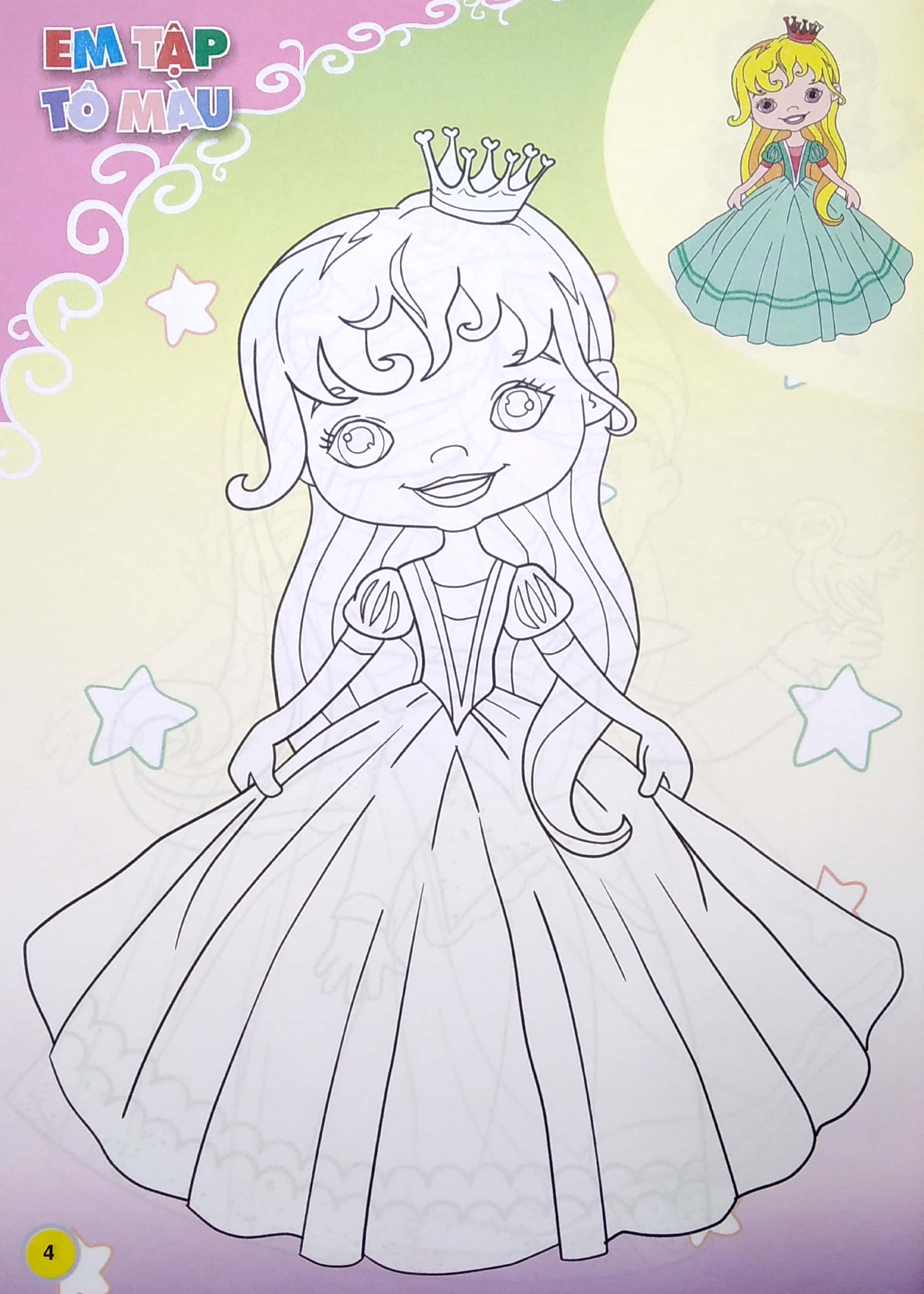 em tập tô màu - chủ đề công chúa diễm lệ - Ảnh 6