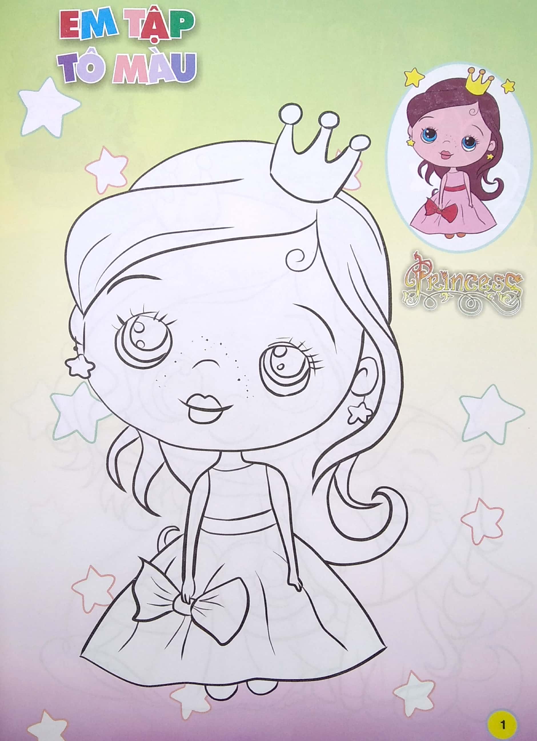 em tập tô màu - chủ đề công chúa xinh đẹp - Ảnh 3