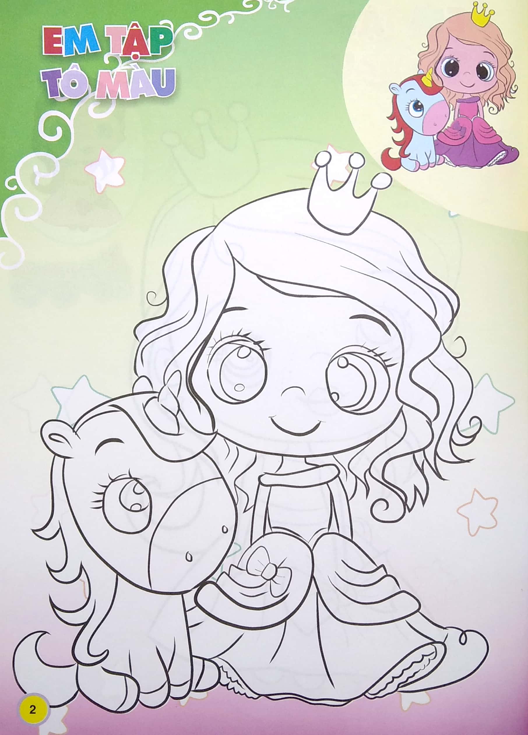 em tập tô màu - chủ đề công chúa xinh đẹp - Ảnh 4