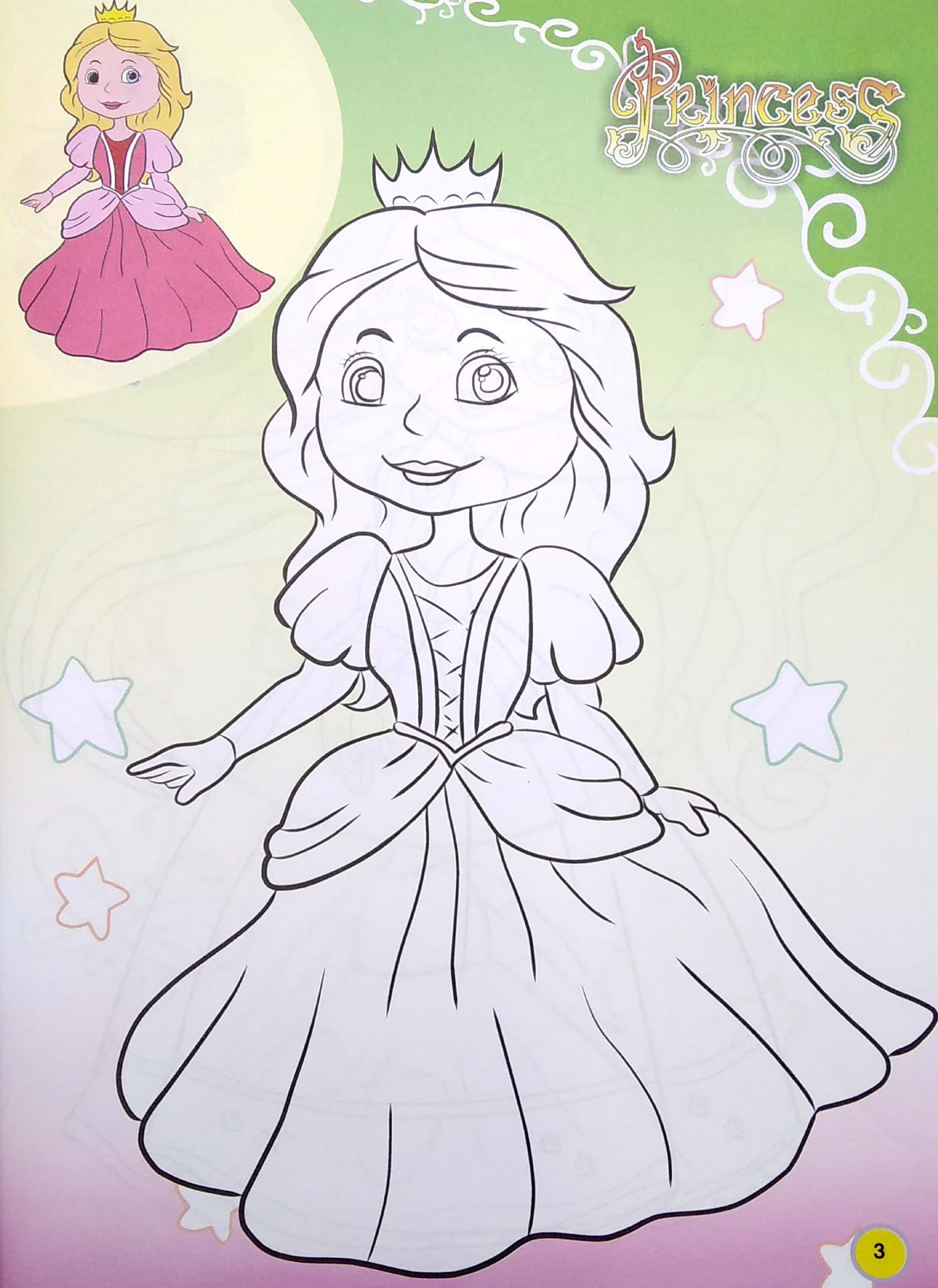 em tập tô màu - chủ đề công chúa xinh đẹp - Ảnh 5