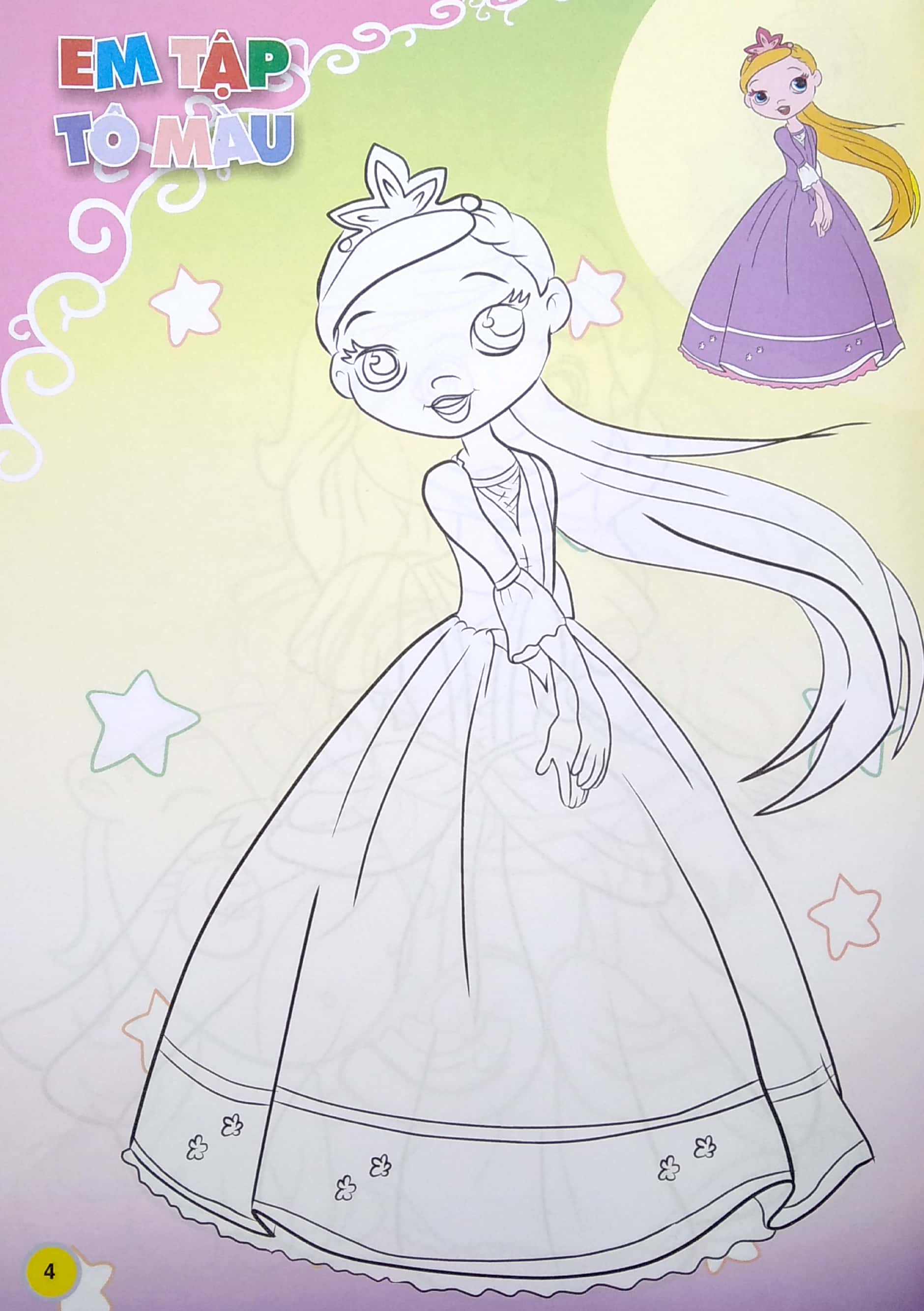 em tập tô màu - chủ đề công chúa xinh đẹp - Ảnh 6