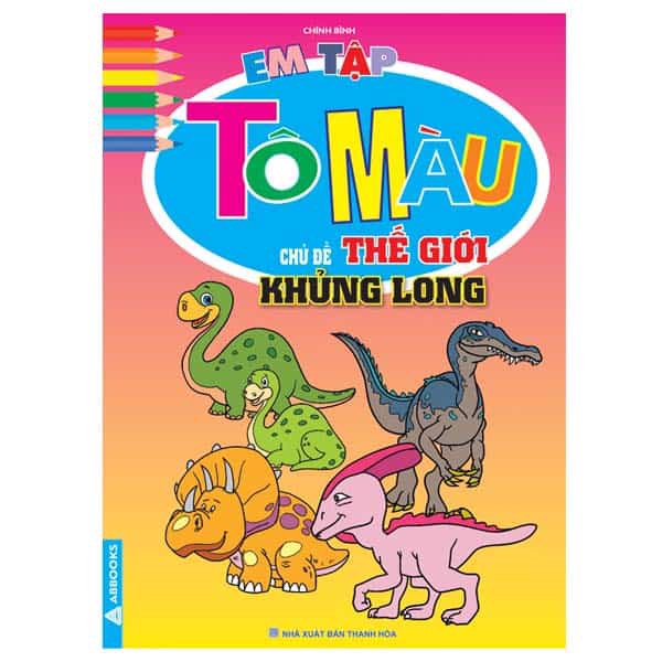 em tập tô màu - chủ đề thế giới khủng long - Ảnh 2