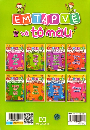 em tập vẽ và tô màu - cây cỏ hoa lá - Ảnh 7