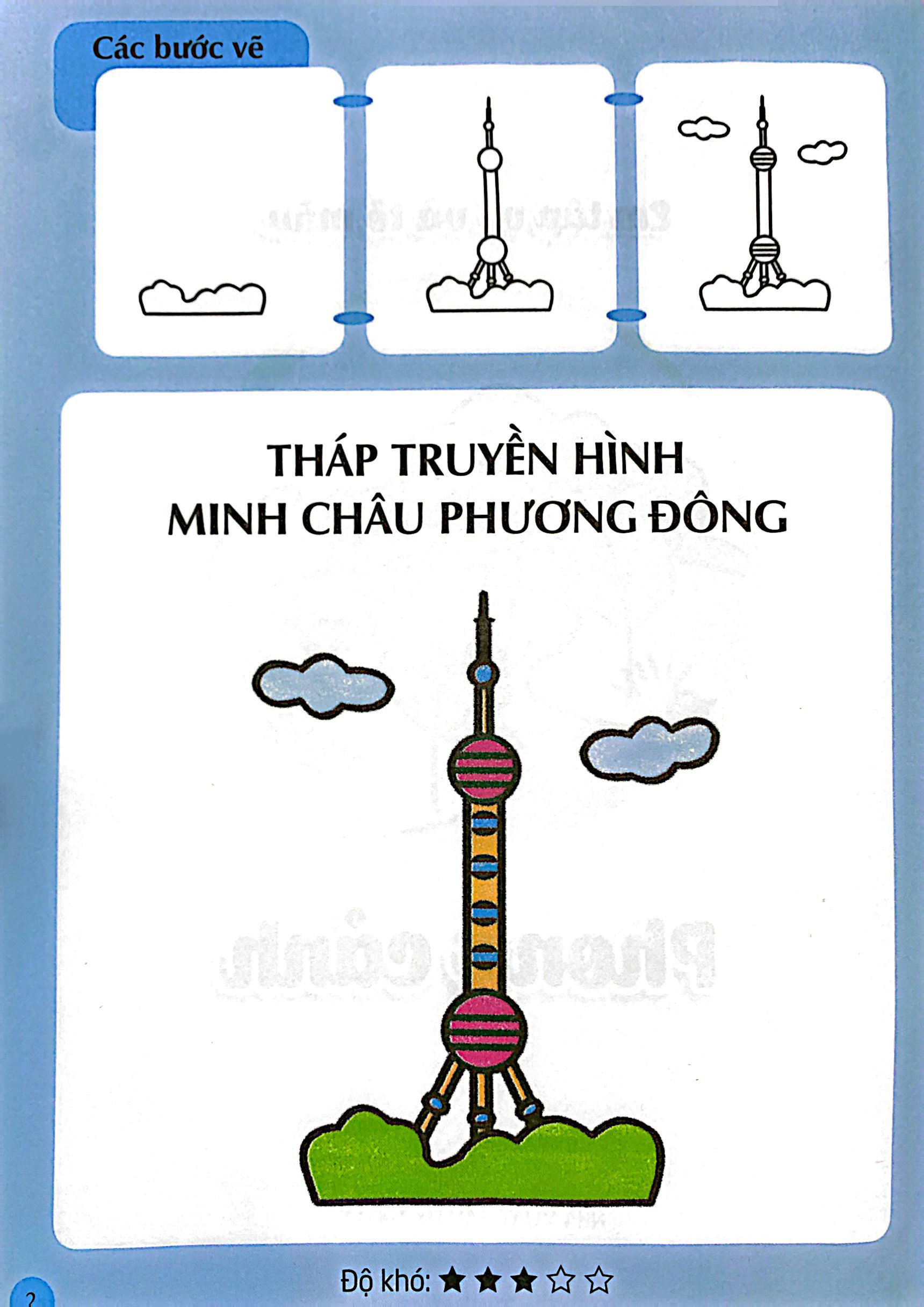 em tập vẽ và tô màu - phong cảnh - Ảnh 3