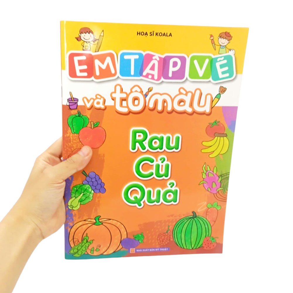 em tập vẽ và tô màu - rau củ quả - Ảnh 8
