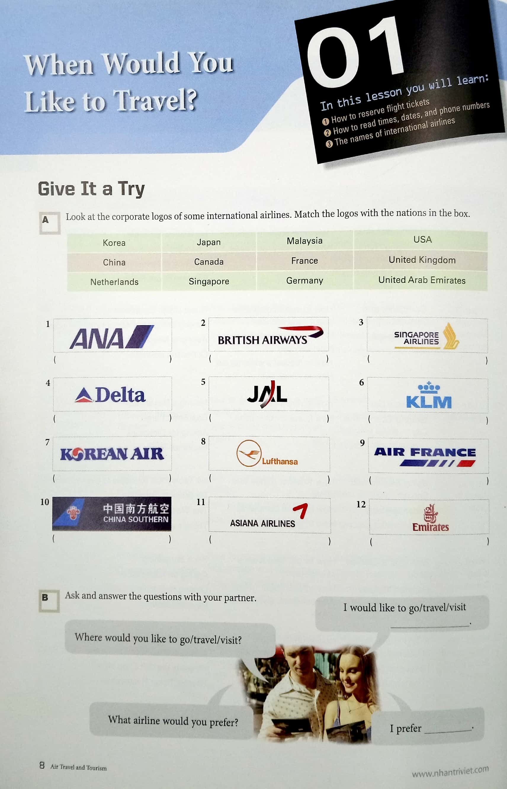 english communication for your career - air travel and tourism - Ảnh 3
