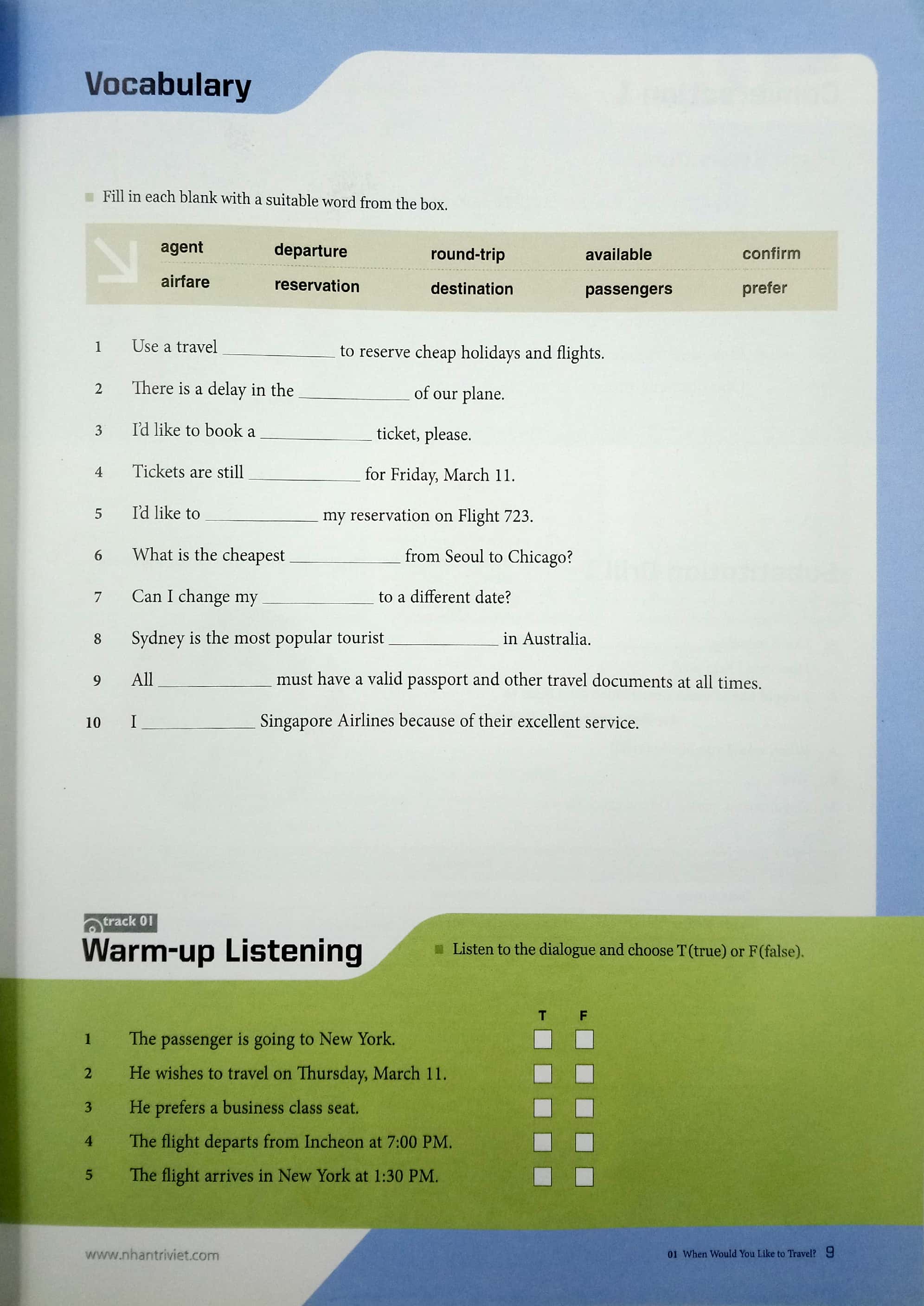 english communication for your career - air travel and tourism - Ảnh 4