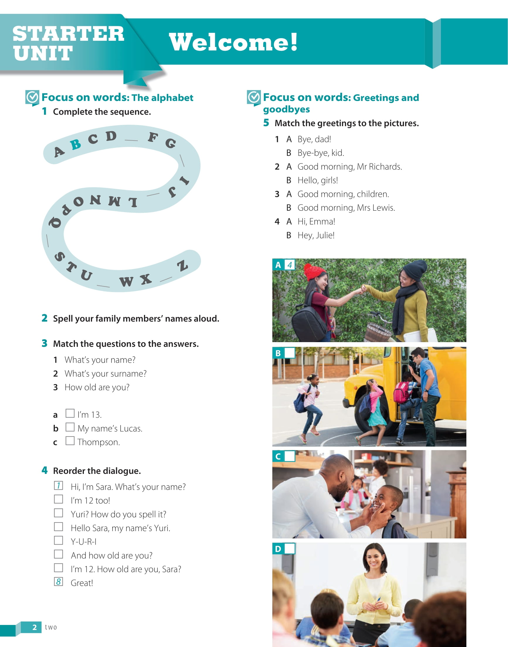 English Goals 1 - Level Pre-A1 - Workbook - Ảnh 4