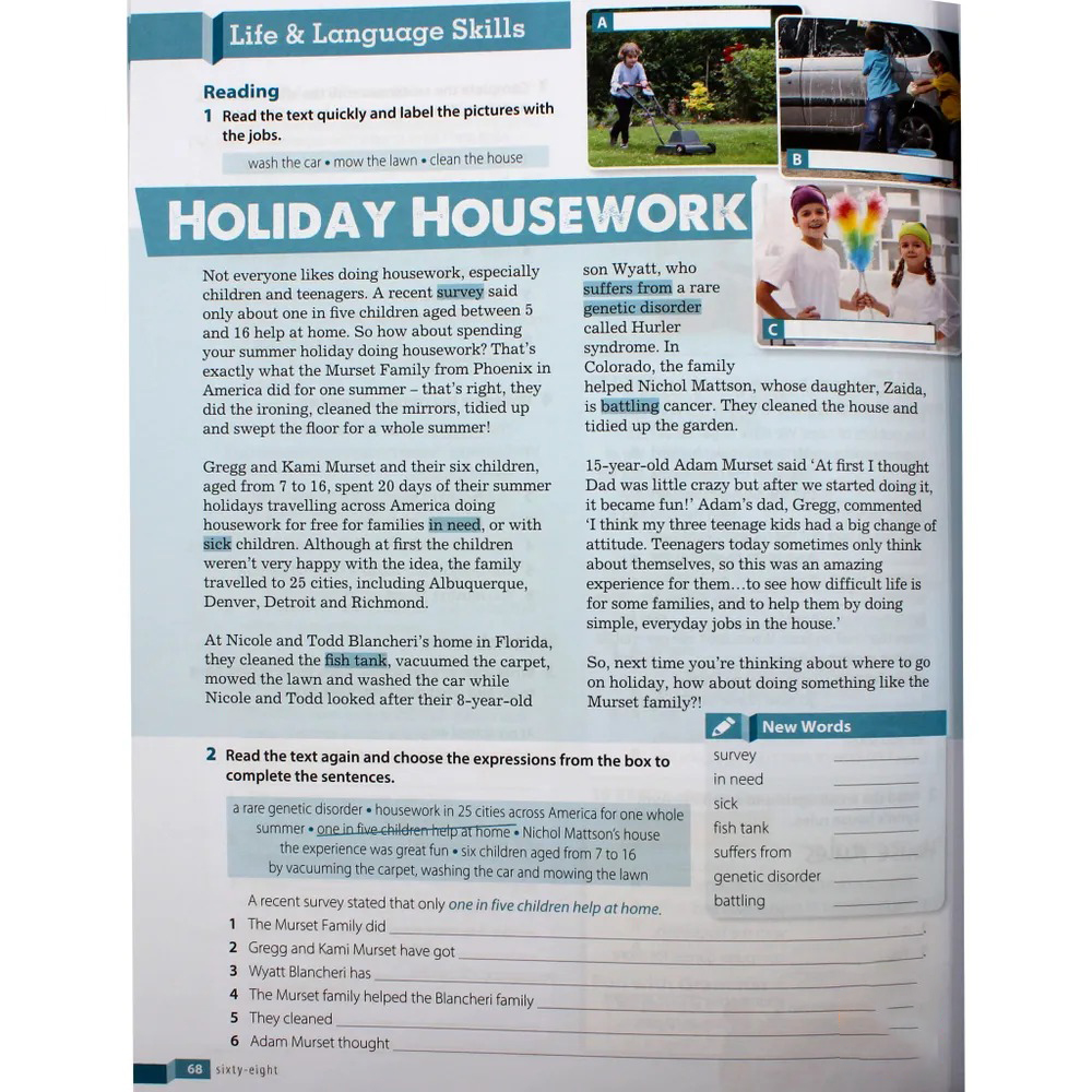 English Goals 2 - Level A1 - Workbook - Ảnh 7