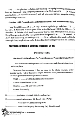 english grammar - ngữ pháp tiếng anh 8 (bài kiểm tra) - Ảnh 6