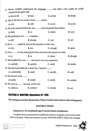 english grammar - ngữ pháp tiếng anh 8 (bài kiểm tra) - Ảnh 9