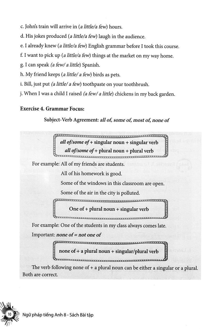 english grammar - ngữ pháp tiếng anh 8 (sách bài tập) - Ảnh 10