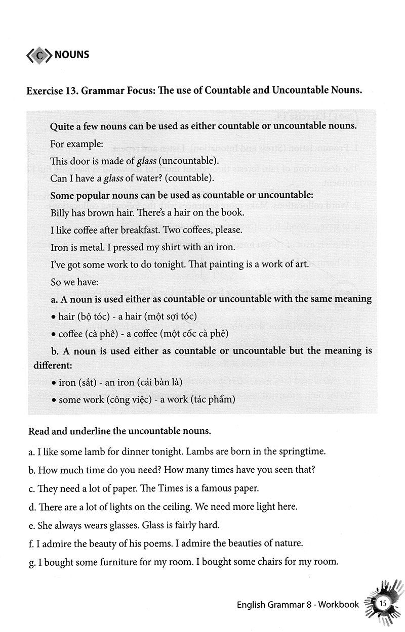 english grammar - ngữ pháp tiếng anh 8 (sách bài tập) - Ảnh 15
