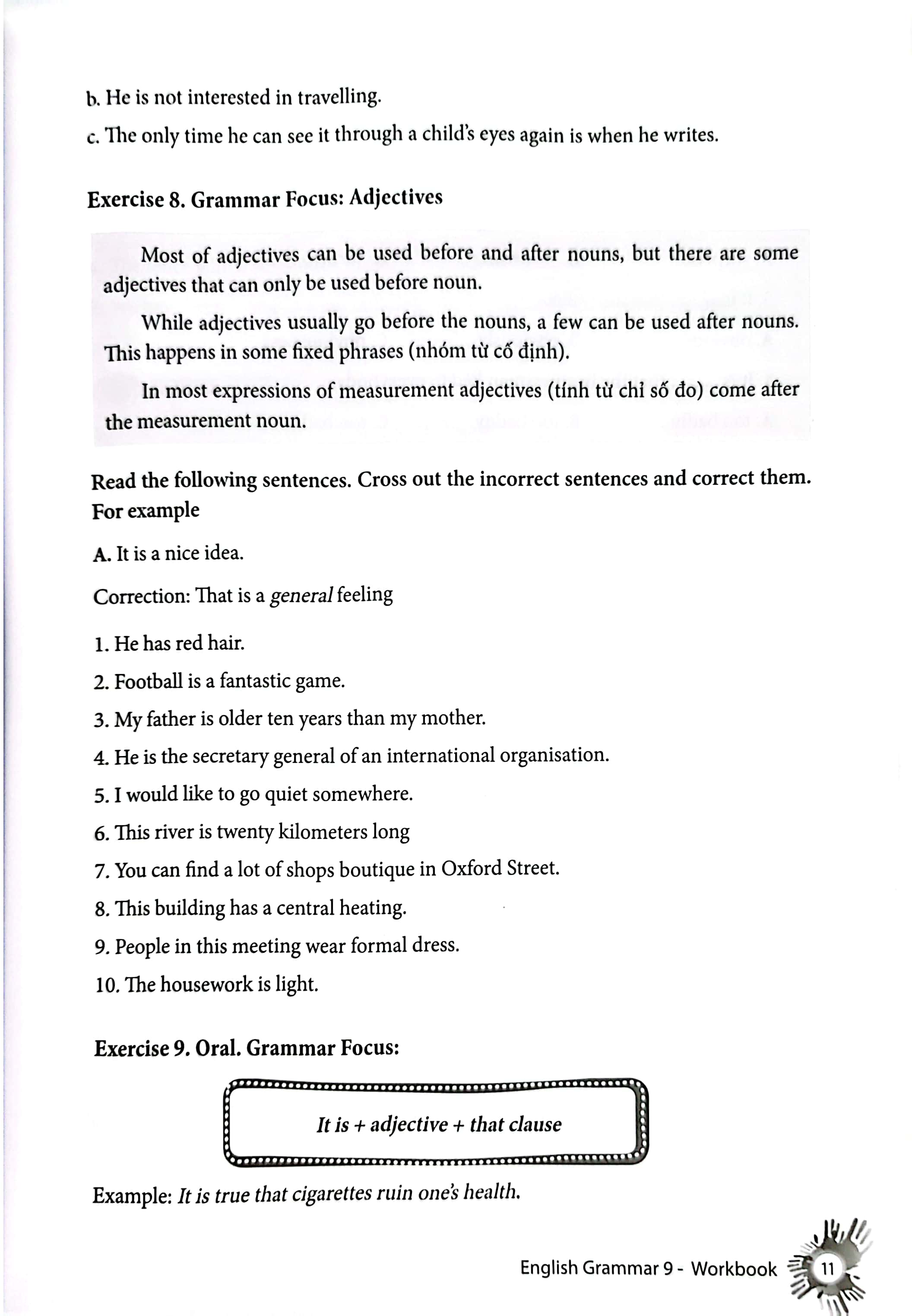 english grammar - ngữ pháp tiếng anh 9 (sách bài tập) - Ảnh 8