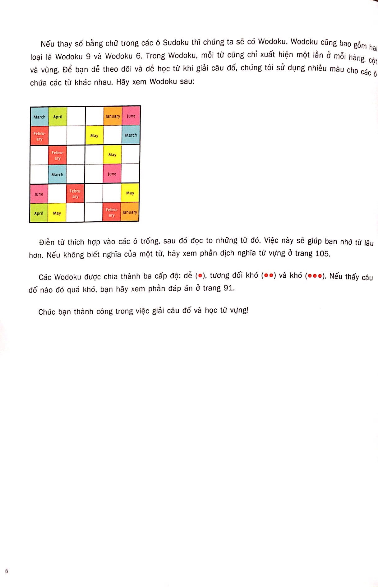 english wodoku (a1-a2) - vui học từ vựng với ô chữ sudoku - Ảnh 3