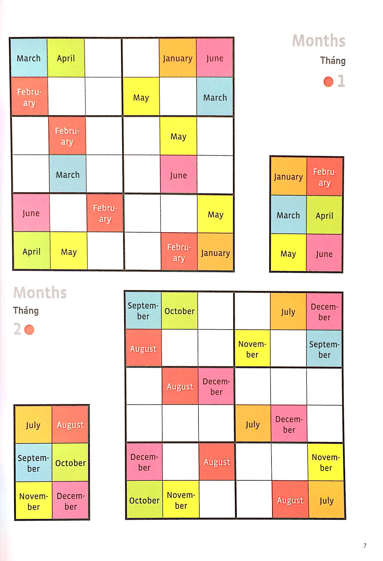 english wodoku (a1-a2) - vui học từ vựng với ô chữ sudoku - Ảnh 4