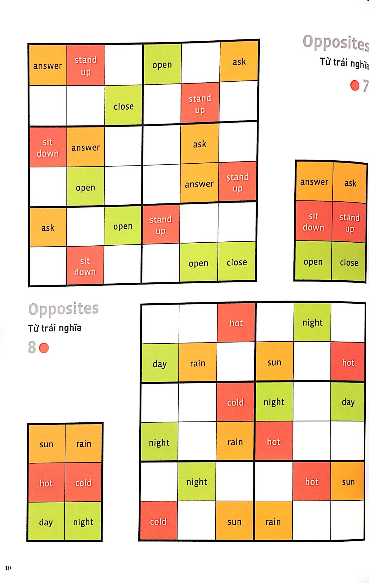 english wodoku (a1-a2) - vui học từ vựng với ô chữ sudoku - Ảnh 7