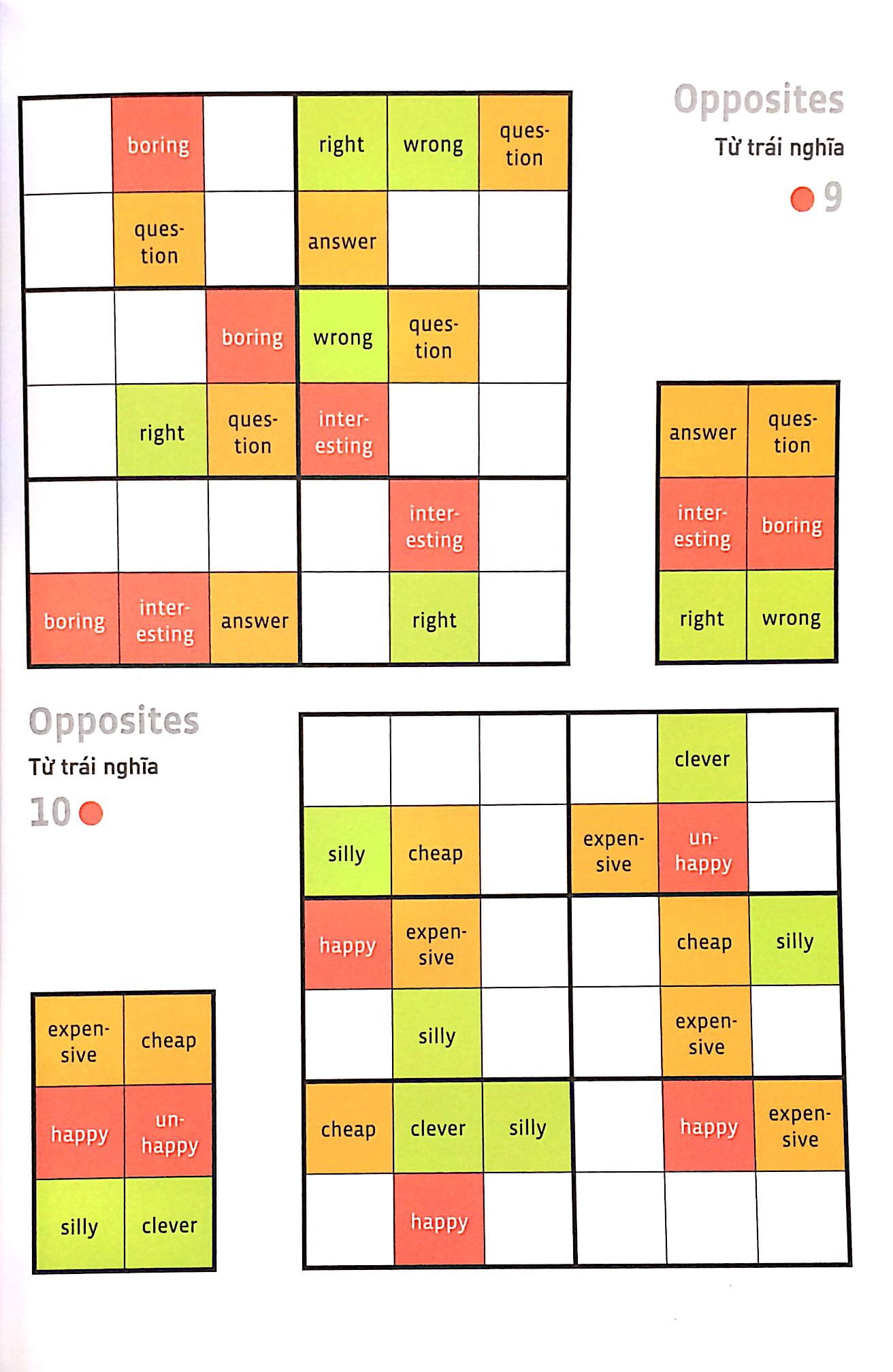 english wodoku (a1-a2) - vui học từ vựng với ô chữ sudoku - Ảnh 8