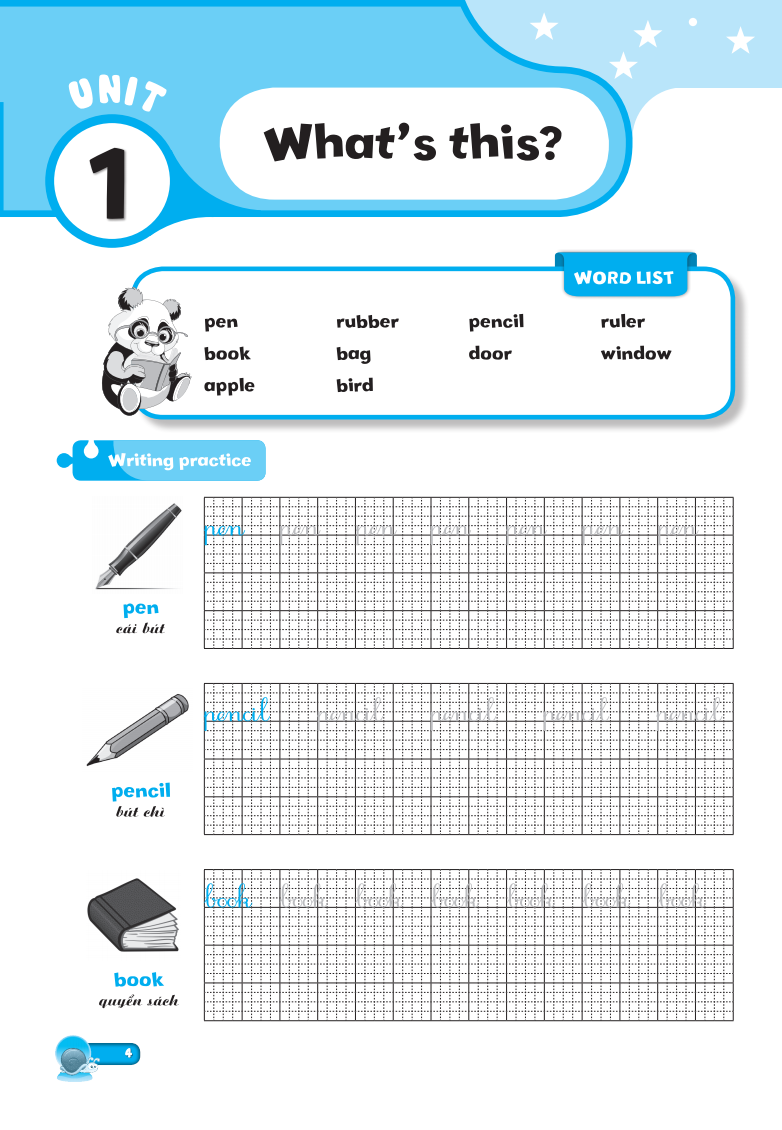 english writing family and friends 1 - luyện viết tiếng anh 1 (tái bản) - Ảnh 4