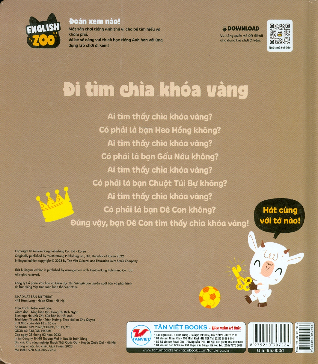 english zoo - song ngữ anh-việt phát triển ngôn ngữ - đi tìm chìa khóa vàng - finding golden key - Ảnh 5