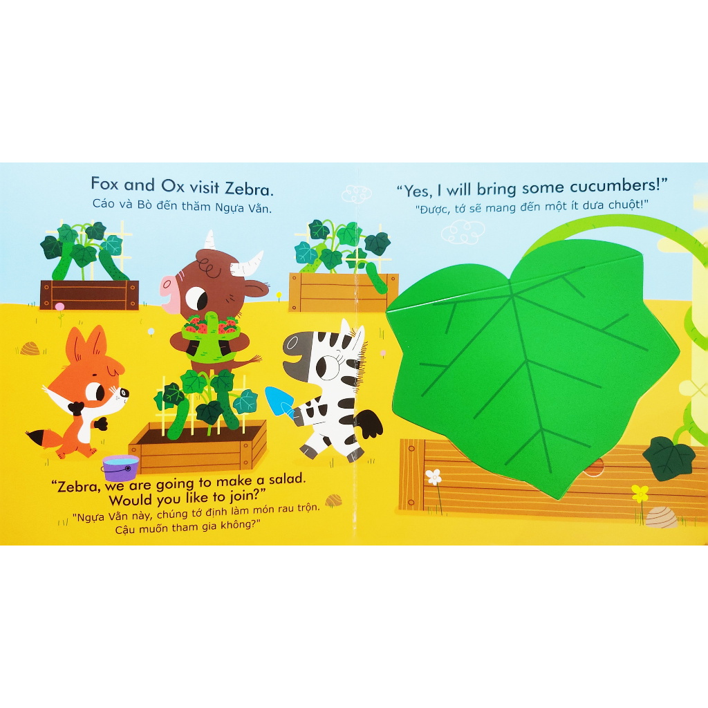 english zoo - song ngữ anh-việt phát triển ngôn ngữ - tiệc rau trộn - salad party - Ảnh 5