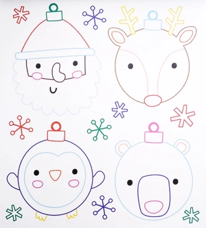 eraser pencil toppers: christmas colouring - Ảnh 5