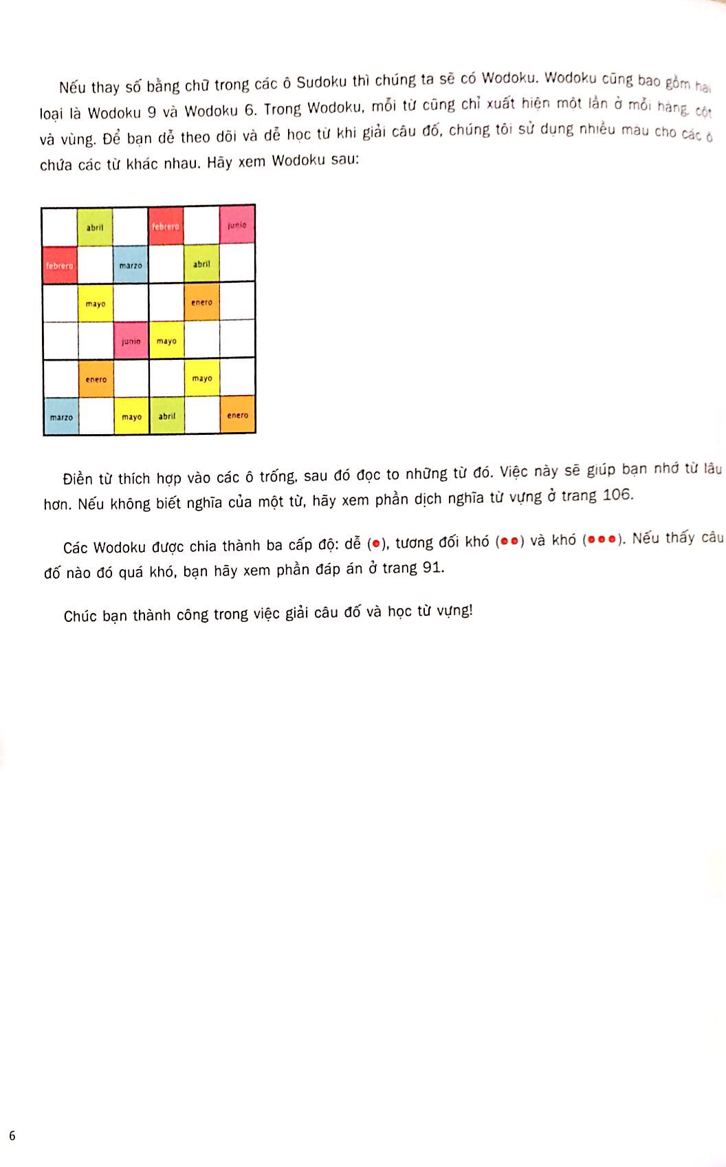espanol wodoku (a1-a2) - vui học từ vựng với ô chữ sudoku - Ảnh 3