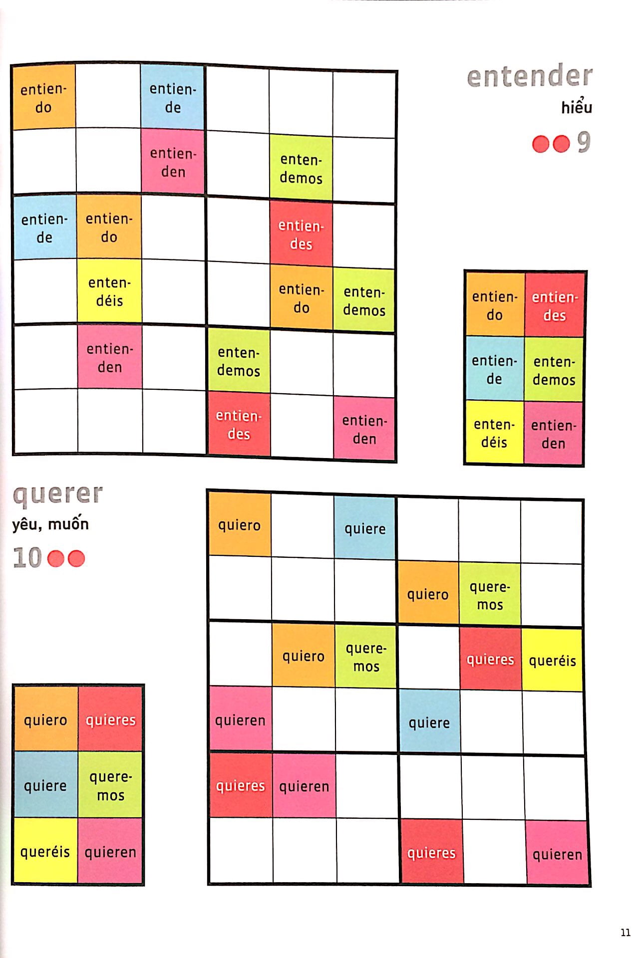 espanol wodoku (a1-a2) - vui học từ vựng với ô chữ sudoku - Ảnh 8