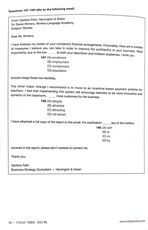 finish toeic 1000 lc reading comprehension - Ảnh 10