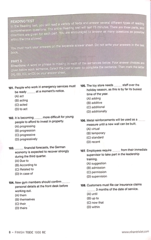 finish toeic 1000 lc reading comprehension - Ảnh 4